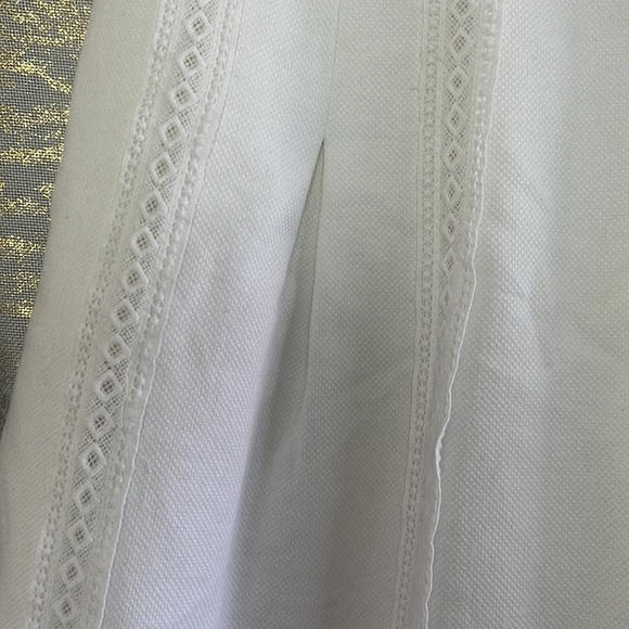 J. Crew Womenโs White Lace Striped Cotton Skirt With Pockets Size 2 - Picture 4 of 15